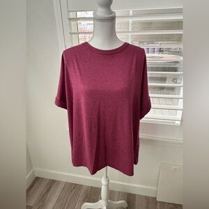 Elegant Berry Short Sleeve Top
